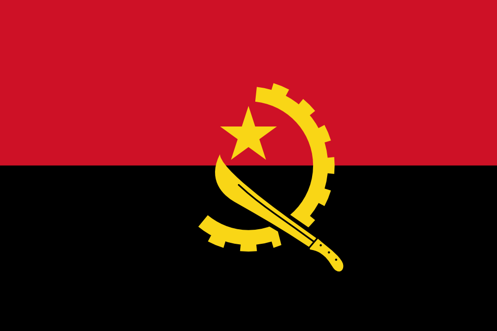 Bild der Staatsflagge Angola - mit einer Auflösung von 1024x683 - Afrika