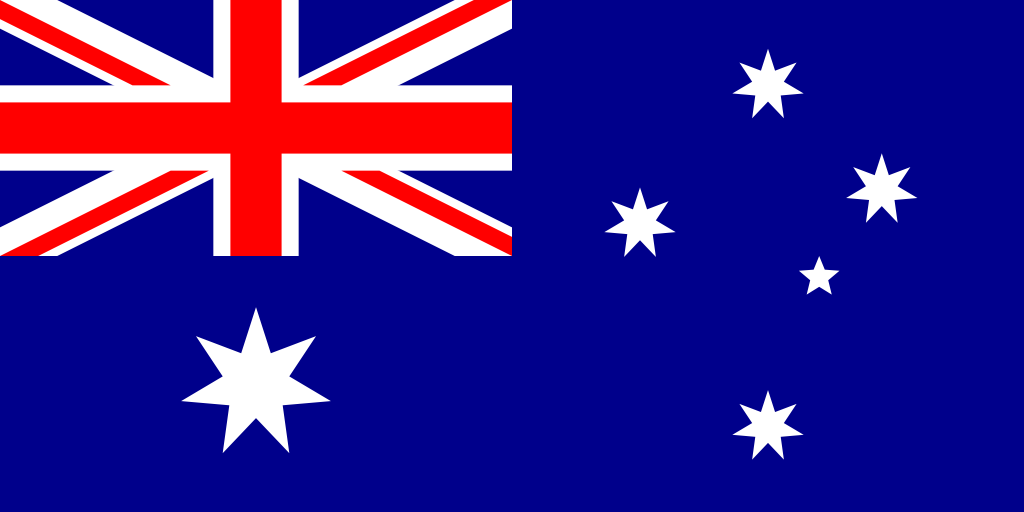 Bild der Staatsflagge Australien - mit einer Auflösung von 1024x512 - Ozeanien