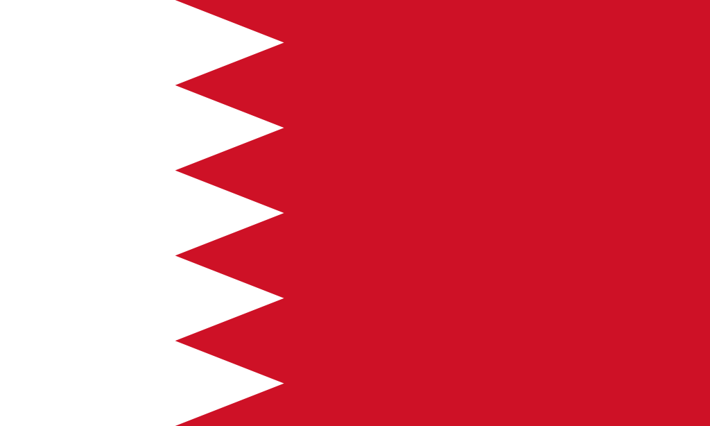 Bild der Staatsflagge Bahrein - mit einer Auflösung von 1024x614 - Naher Osten