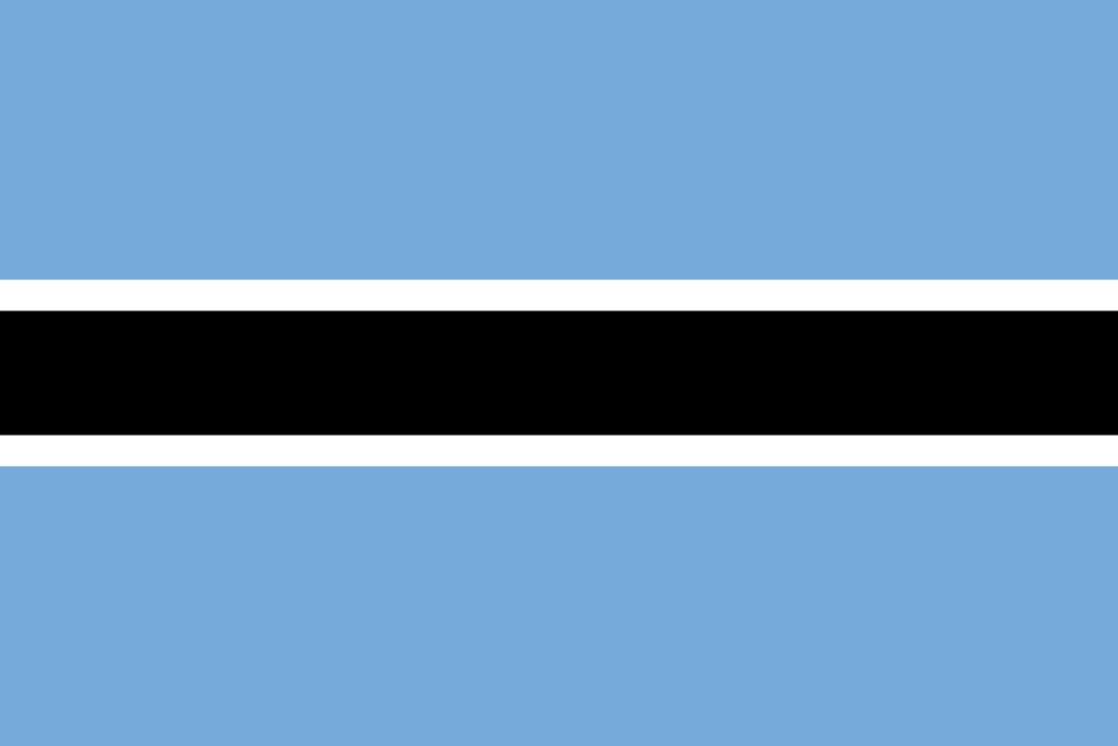 Bild der Staatsflagge Botswana - mit einer Auflösung von 1024x683 - Afrika
