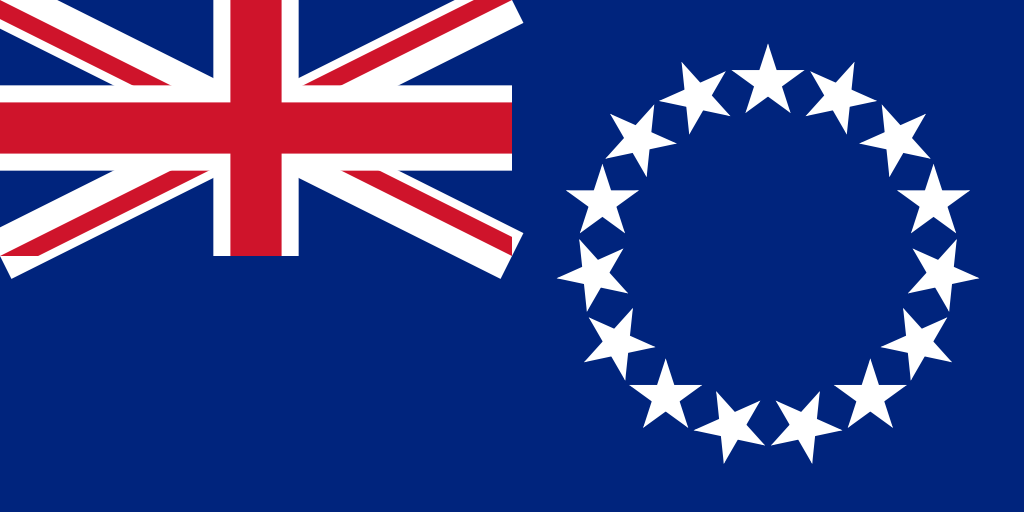 Bild der Staatsflagge Cookinseln - mit einer Auflösung von 1024x512 - Ozeanien