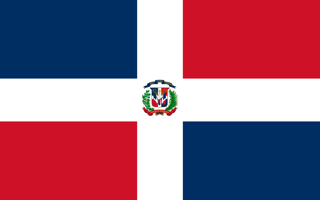 Bild der Staatsflagge Dominikanische Republik - mit einer Auflösung von 1024x640 - Mittelamerika