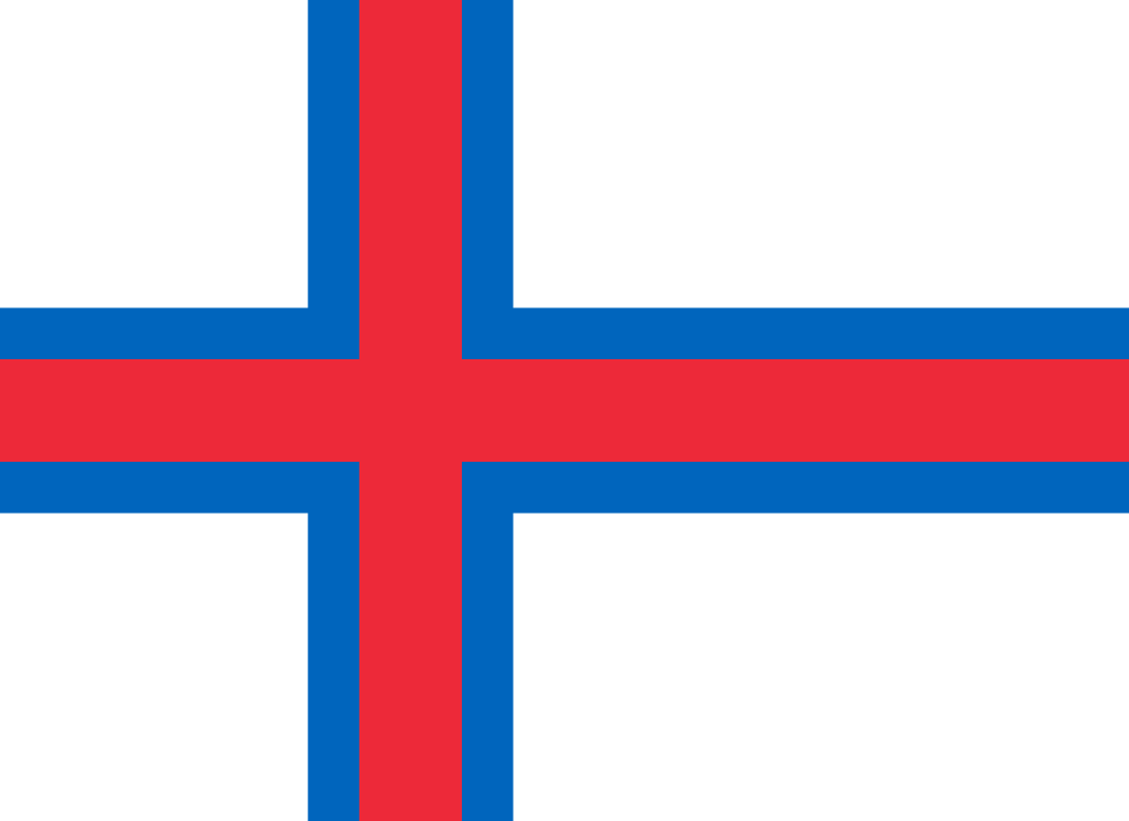 Bild der Staatsflagge Färöer-Inseln - mit einer Auflösung von 1024x745 - Europa