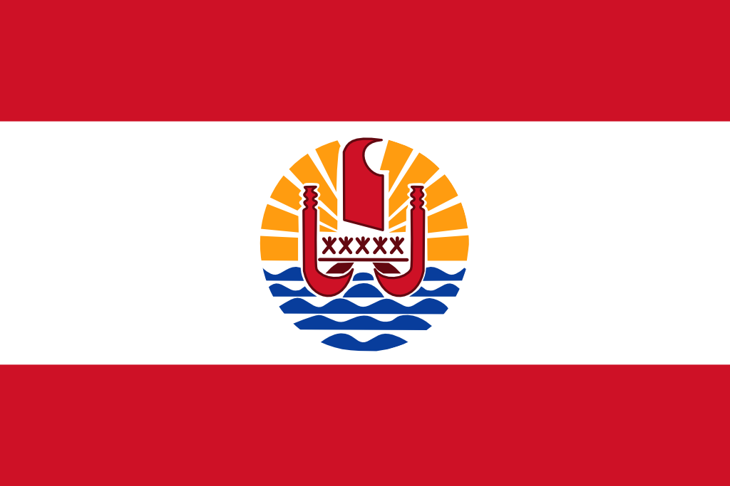 Bild der Staatsflagge Französisch-Polynesien - mit einer Auflösung von 1024x683 - Ozeanien