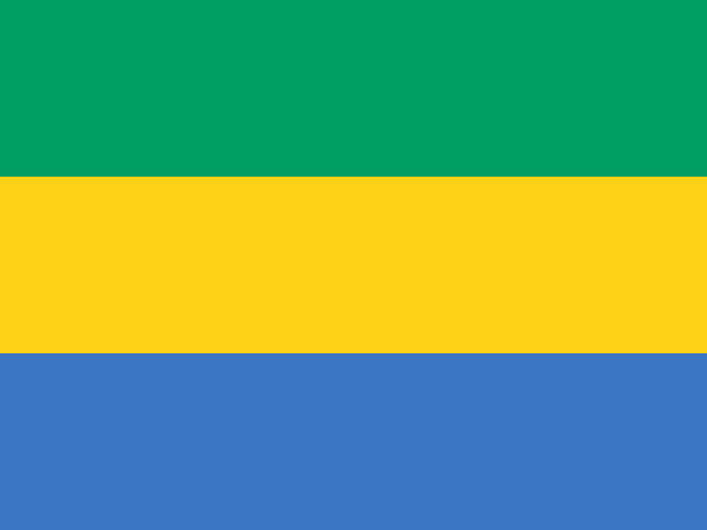 Bild der Staatsflagge Gabon - mit einer Auflösung von 1024x768 - Afrika