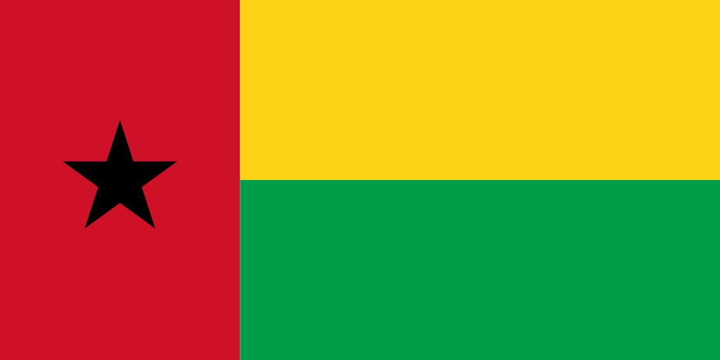 Bild der Staatsflagge Guinea-Bissau - mit einer Auflösung von 1024x512 - Afrika