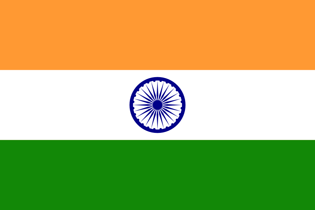 Bild der Staatsflagge Indien - mit einer Auflösung von 1024x683 - Südasien
