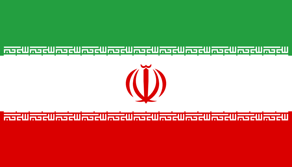 Bild der Staatsflagge Iran - mit einer Auflösung von 1024x585 - Naher Osten