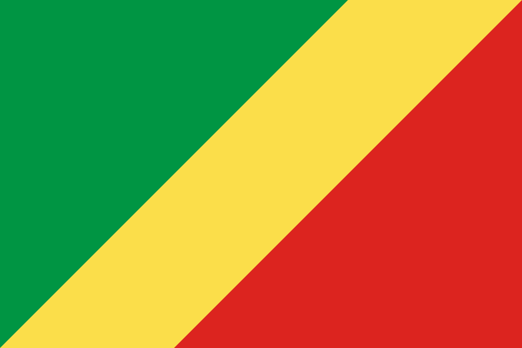 Bild der Staatsflagge Kongo, Republik der - mit einer Auflösung von 1024x683 - Afrika