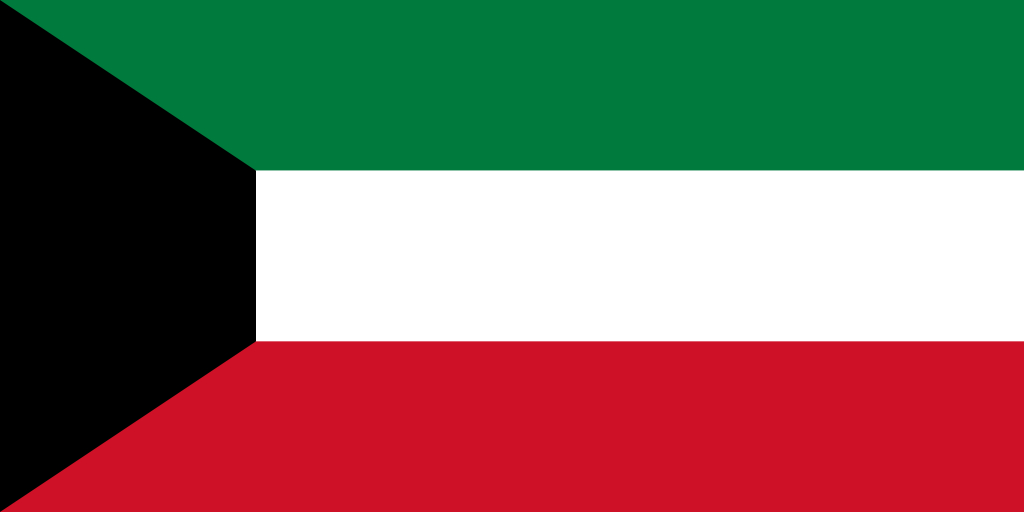 Bild der Staatsflagge Kuwait - mit einer Auflösung von 1024x512 - Naher Osten