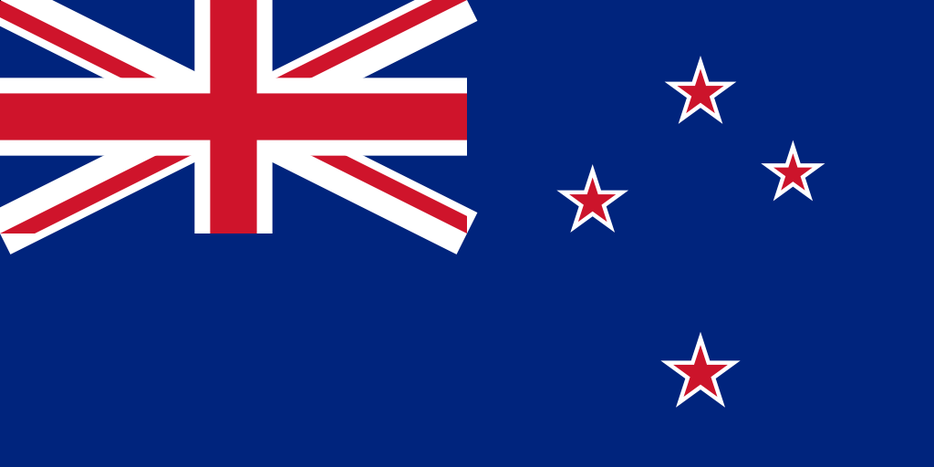 Bild der Staatsflagge New Zealand - mit einer Auflösung von 1024x512 - Ozeanien
