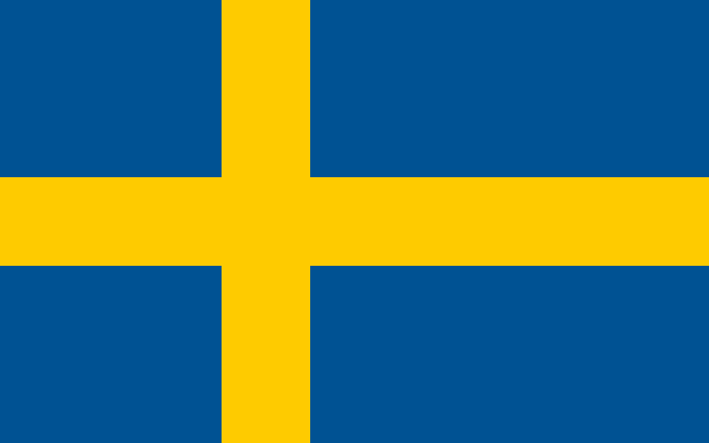 Bild der Staatsflagge Schweden - mit einer Auflösung von 1024x640 - Europa