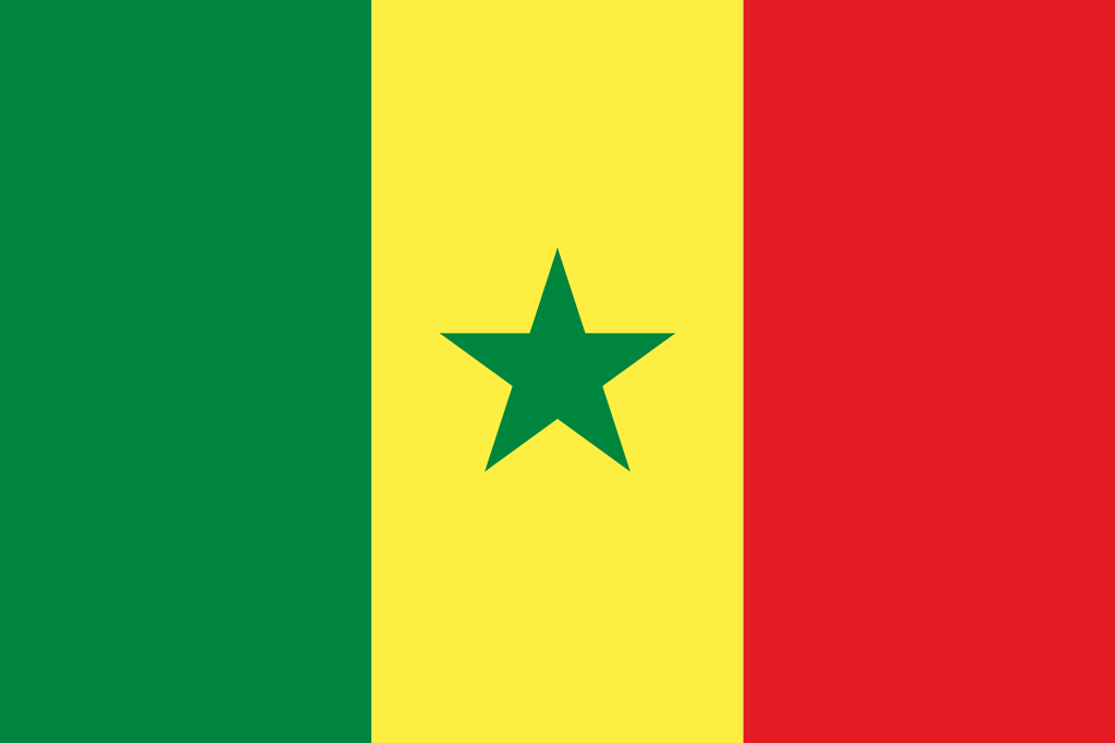 Bild der Staatsflagge Senegal - mit einer Auflösung von 1024x683 - Afrika