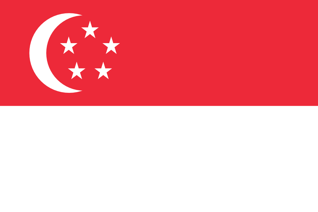 Bild der Staatsflagge Singapur - mit einer Auflösung von 1024x683 - Ostasien