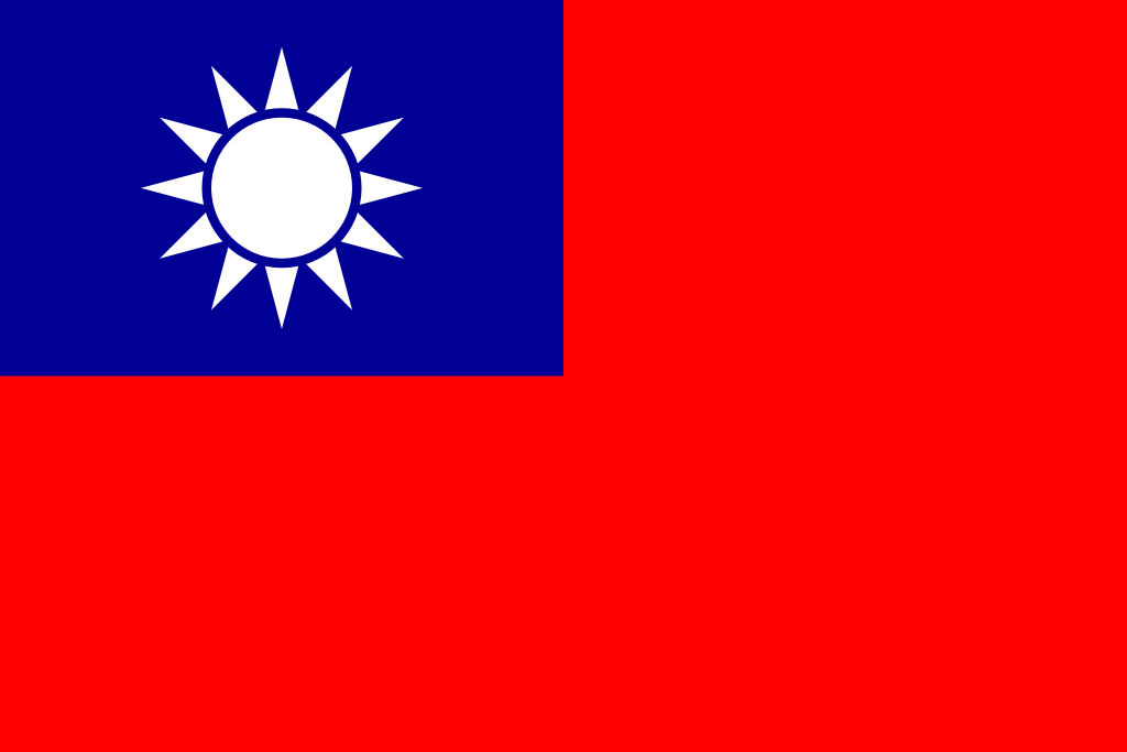Bild der Staatsflagge Taiwan - mit einer Auflösung von 1024x683 - Ostasien