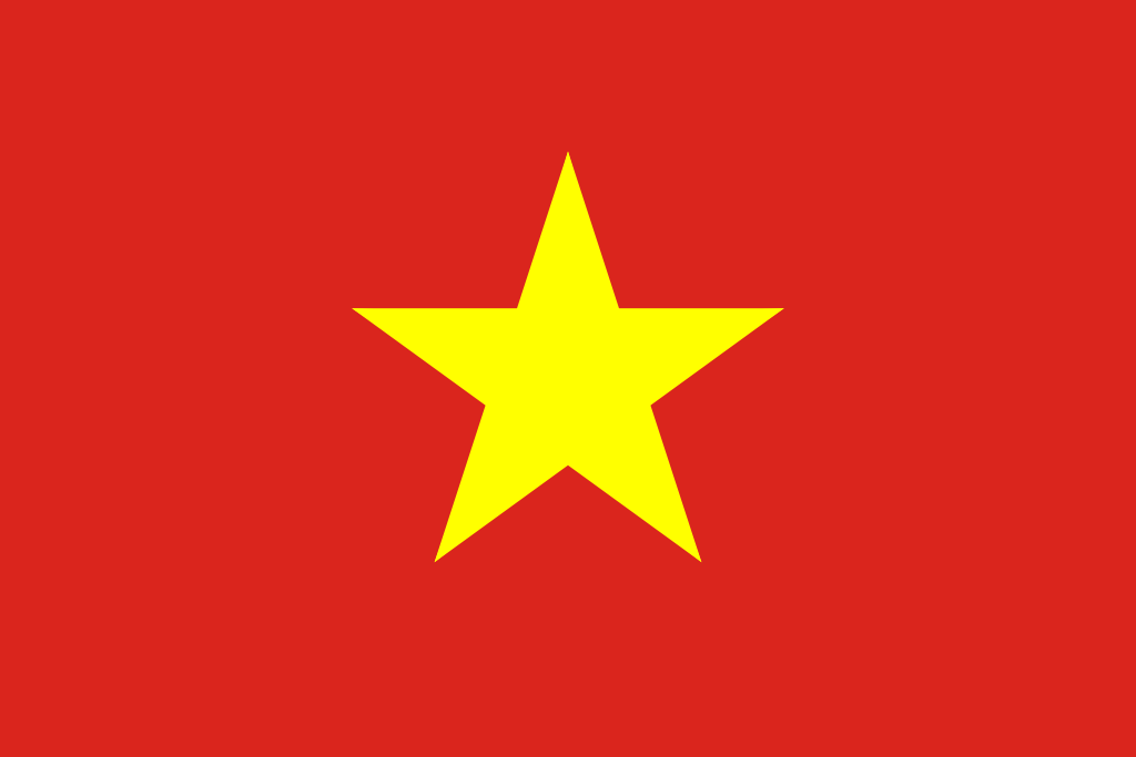 Bild der Staatsflagge Vietnam - mit einer Auflösung von 1024x683 - Ostasien