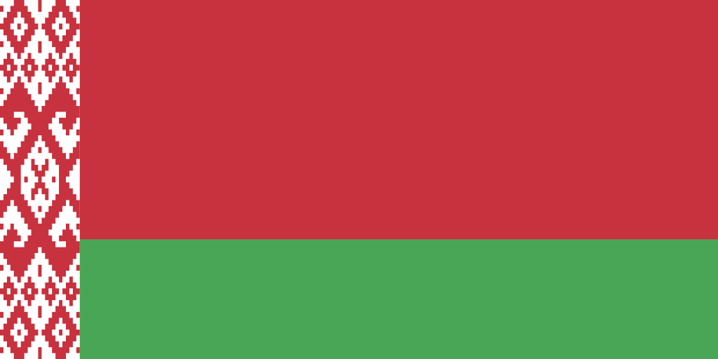 Bild der Staatsflagge Weissrussland - mit einer Auflösung von 1024x512 - Europa