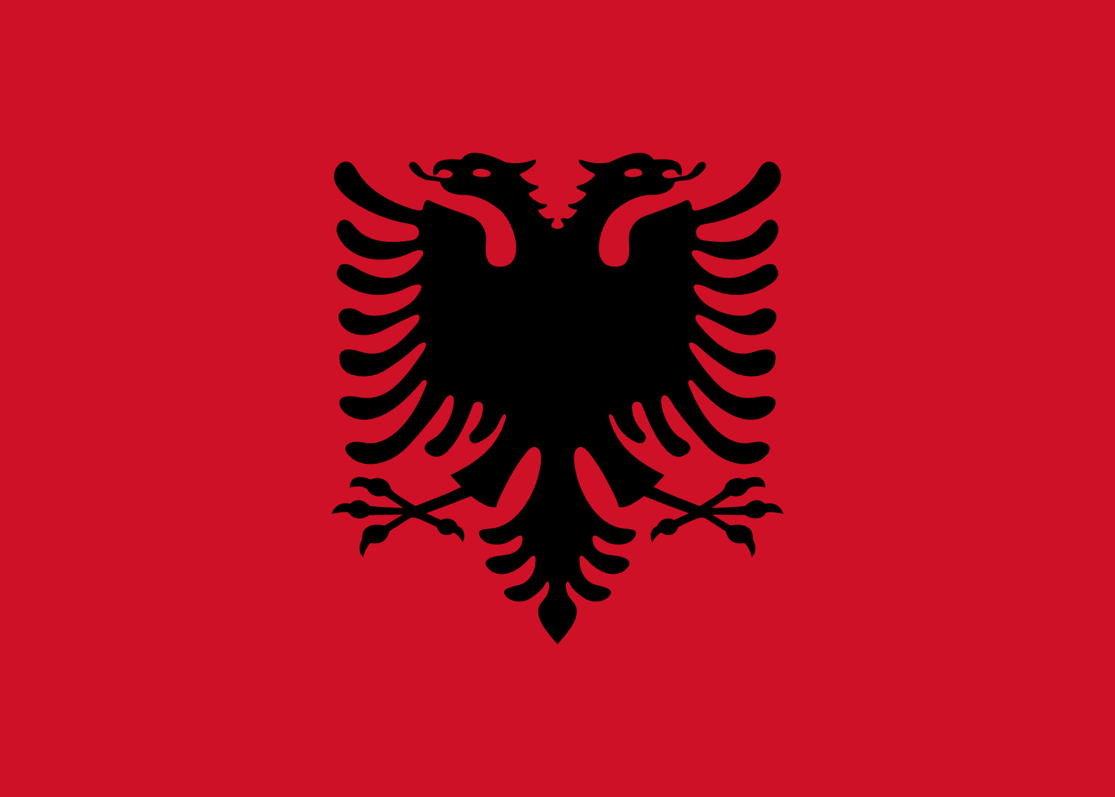 Bild der Staatsflagge Albanien - mit einer Auflösung von 1600x1143 - Europa