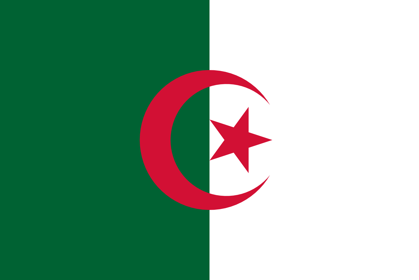 Bild der Staatsflagge Algerien - mit einer Auflösung von 1600x1067 - Afrika