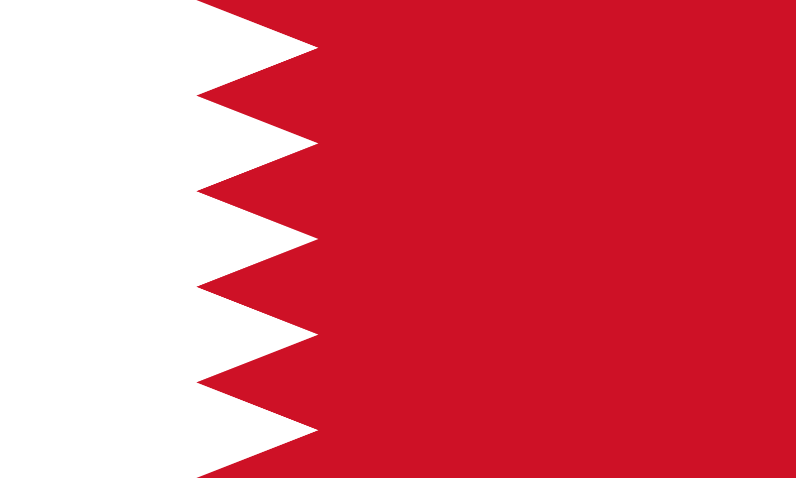 Bild der Staatsflagge Bahrein - mit einer Auflösung von 1600x960 - Naher Osten