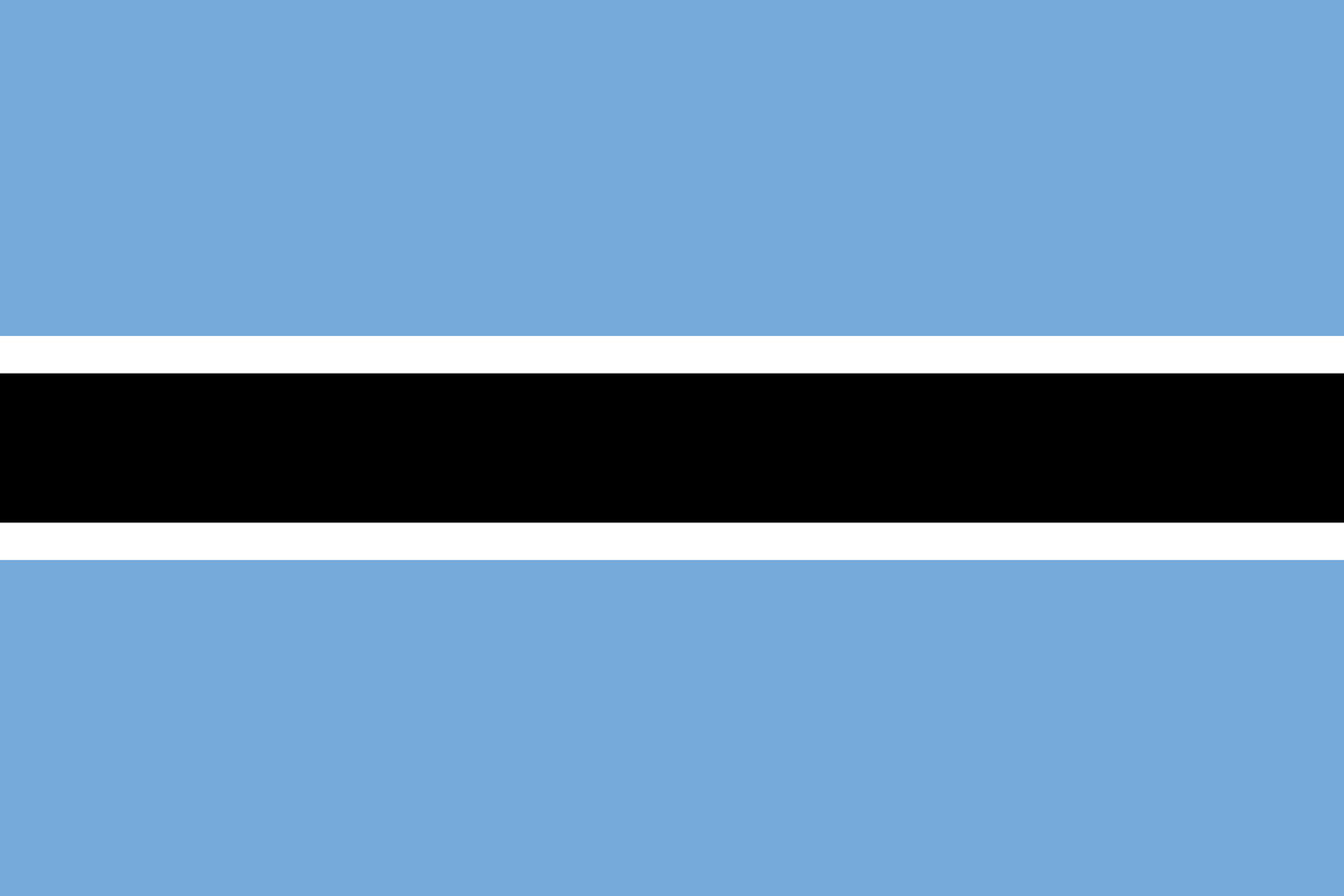Bild der Staatsflagge Botswana - mit einer Auflösung von 1600x1067 - Afrika