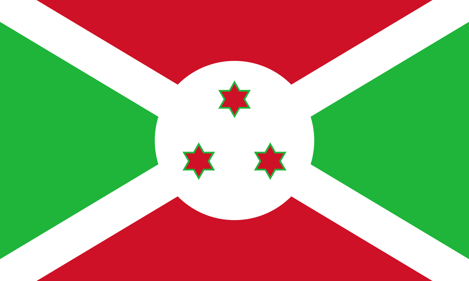 Bild der Staatsflagge Burundi - mit einer Auflösung von 1600x960 - Afrika