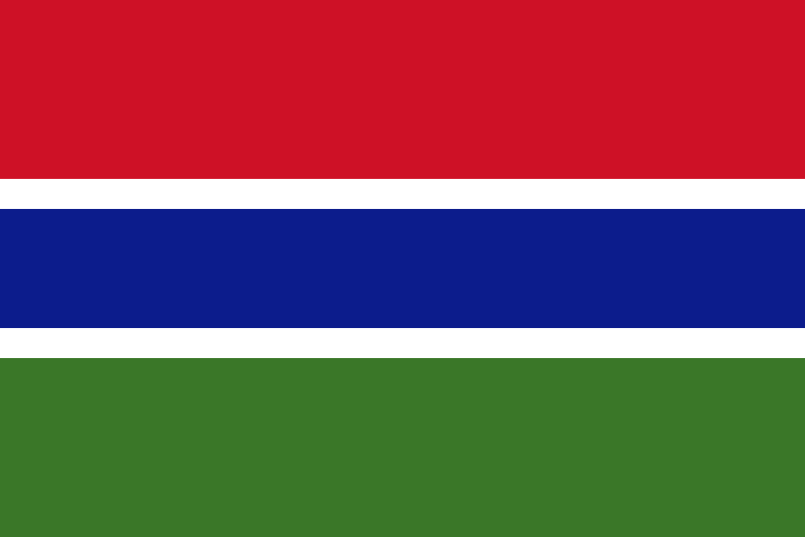 Bild der Staatsflagge Gambia - mit einer Auflösung von 1600x1067 - Afrika