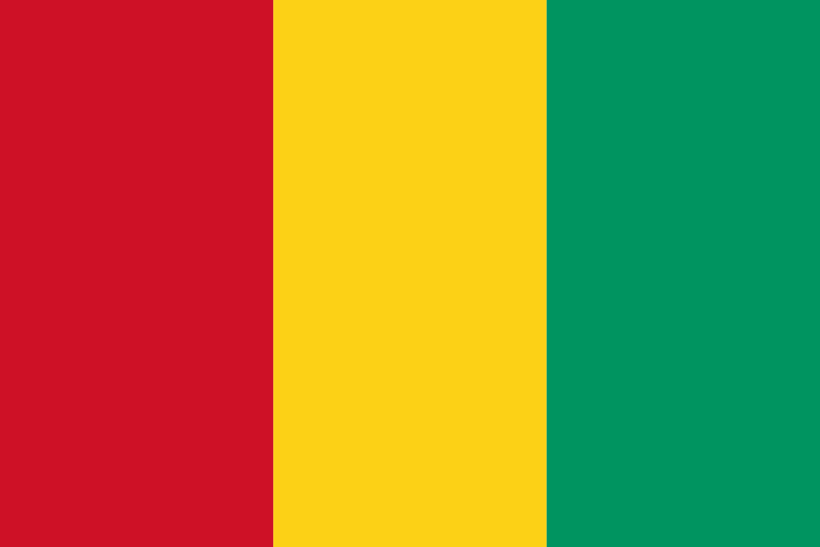 Bild der Staatsflagge Guinea - mit einer Auflösung von 1600x1067 - Afrika
