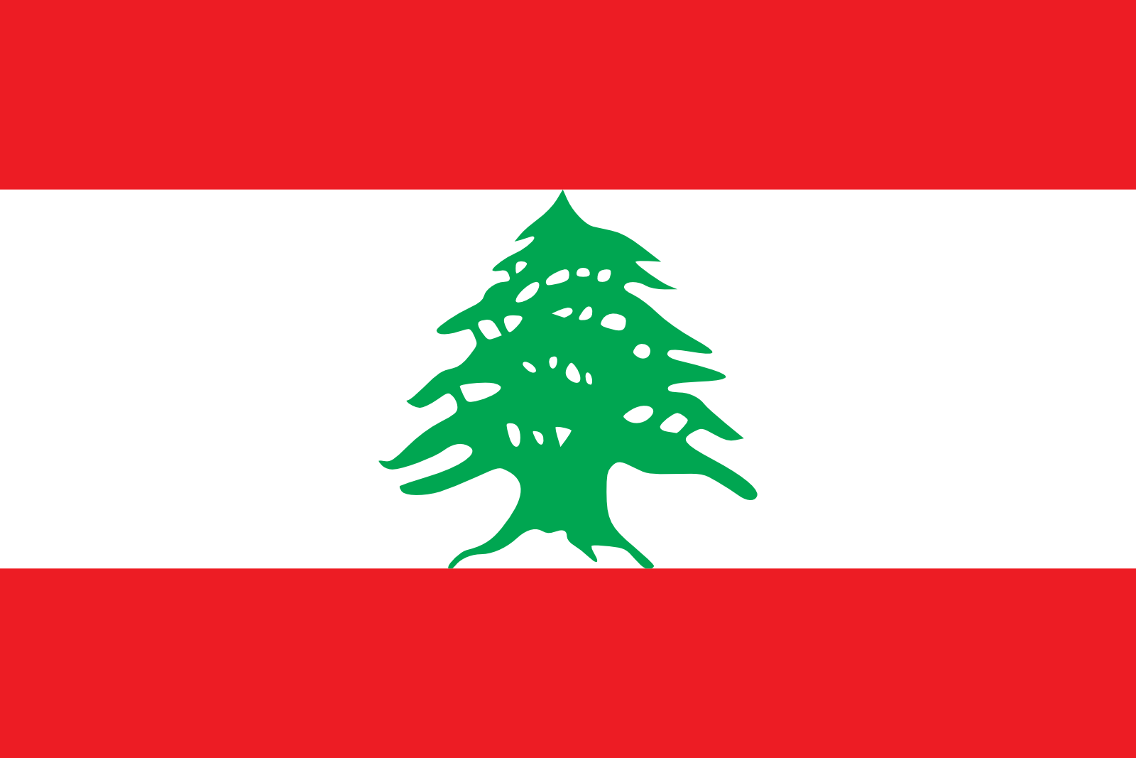 Bild der Staatsflagge Libanon - mit einer Auflösung von 1600x1067 - Naher Osten