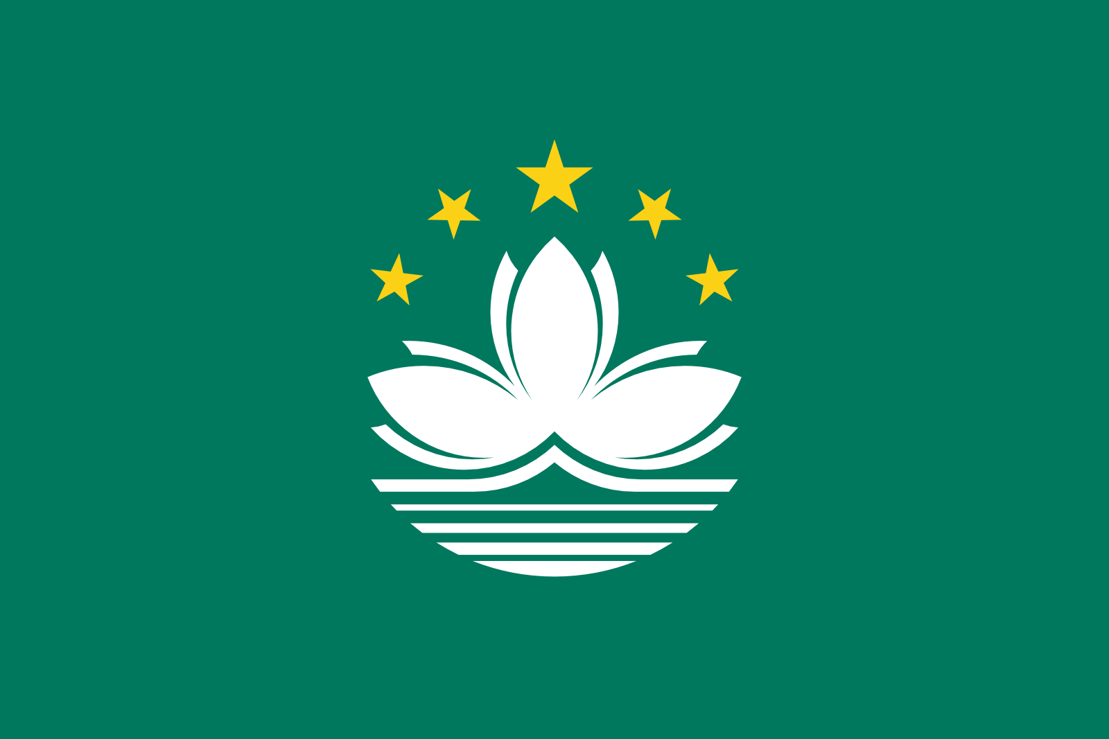Bild der Staatsflagge Macau - mit einer Auflösung von 1600x1067 - Ostasien