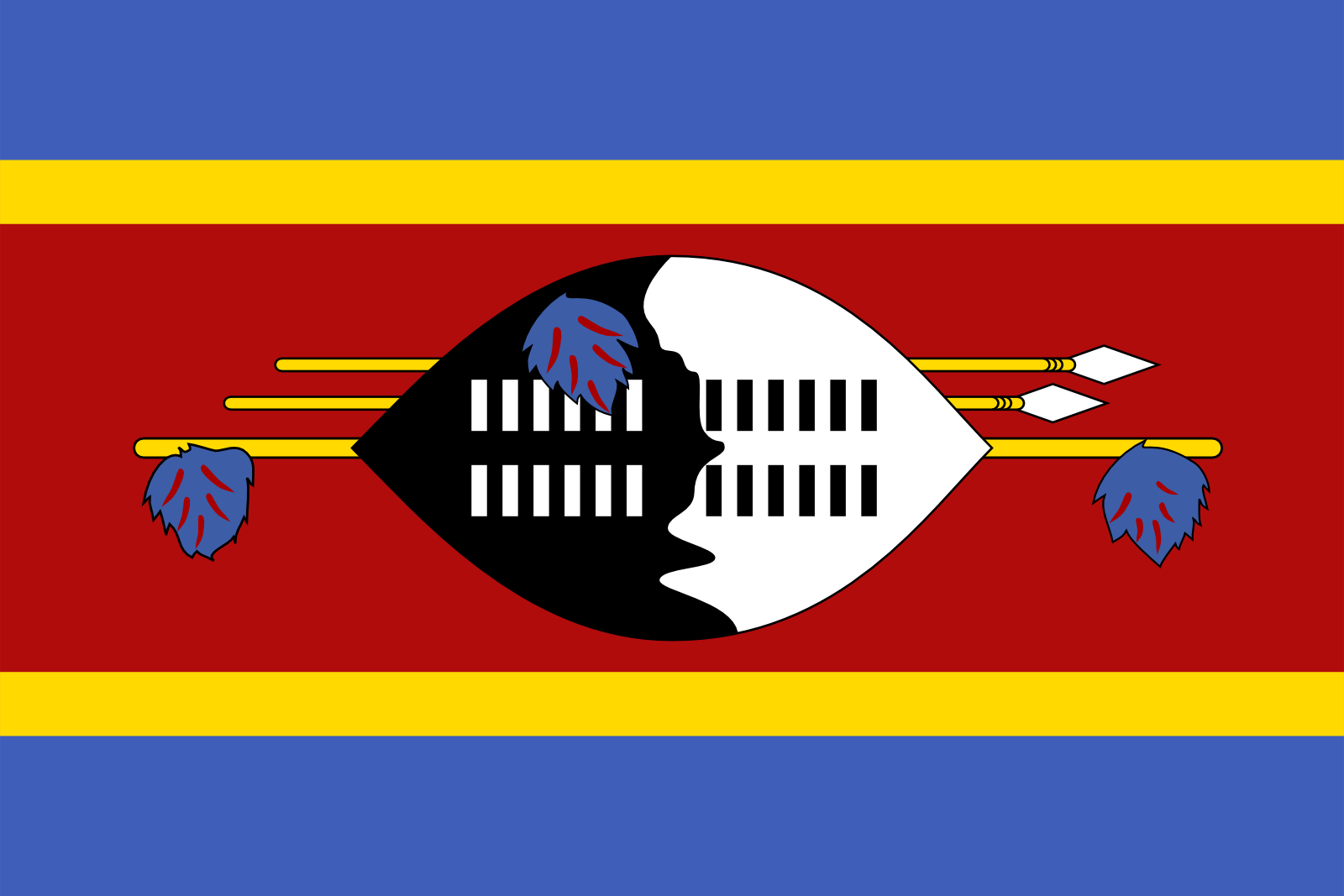 Bild der Staatsflagge Swaziland - mit einer Auflösung von 1600x1067 - Afrika