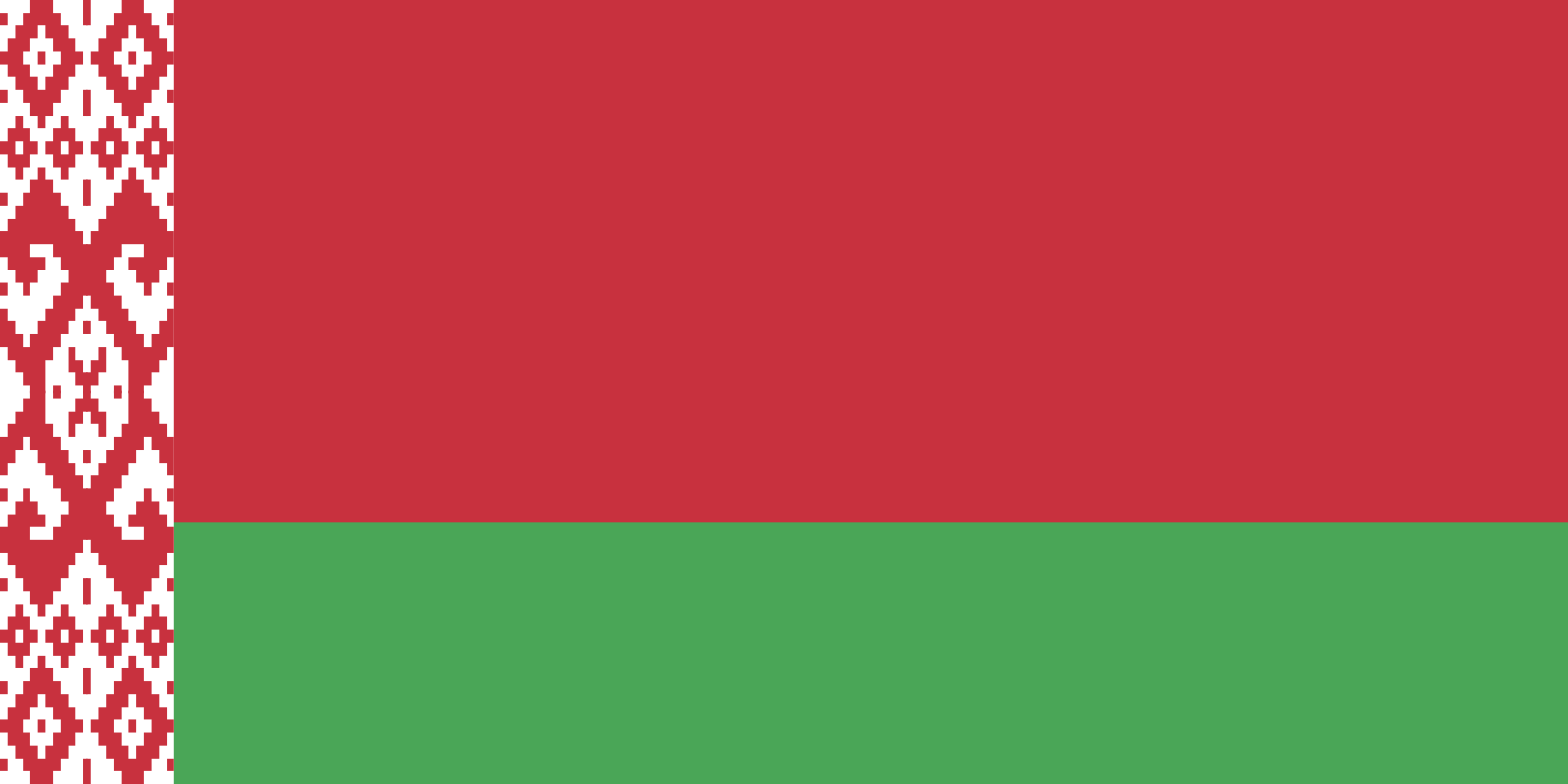 Bild der Staatsflagge Weissrussland - mit einer Auflösung von 1600x800 - Europa