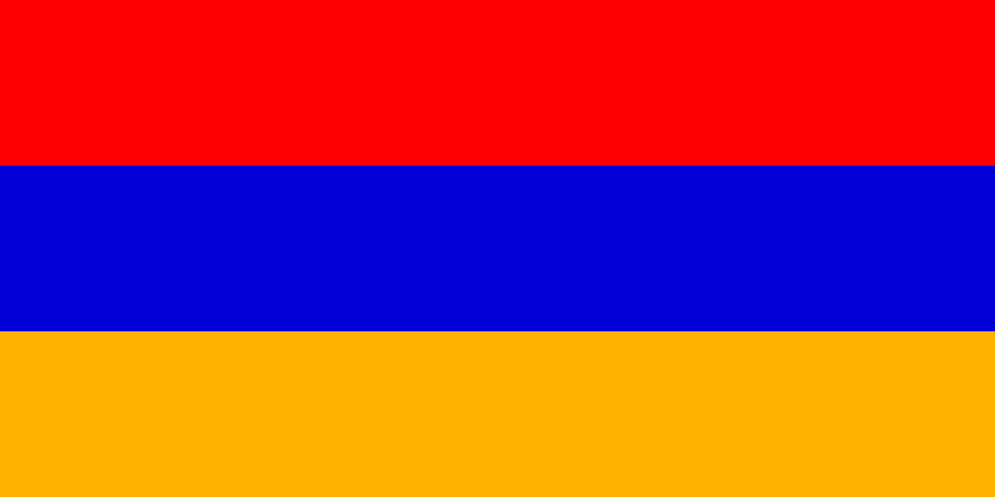 Bild der Staatsflagge Armenien - mit einer Auflösung von 2040x1020 - Naher Osten