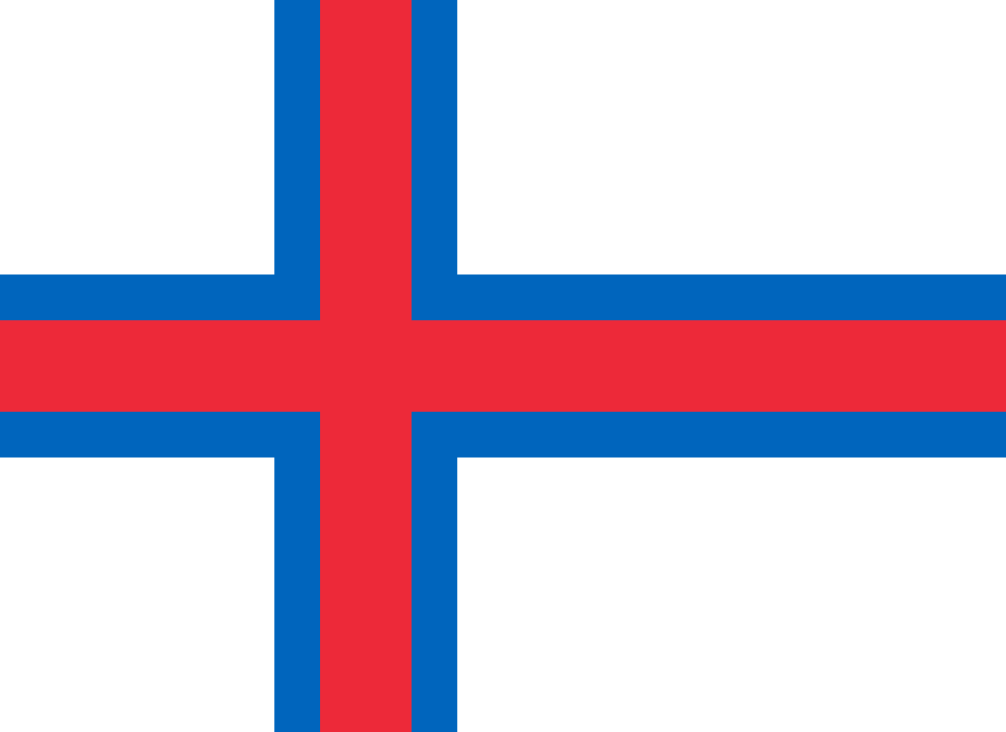 Bild der Staatsflagge Färöer-Inseln - mit einer Auflösung von 2040x1484 - Europa