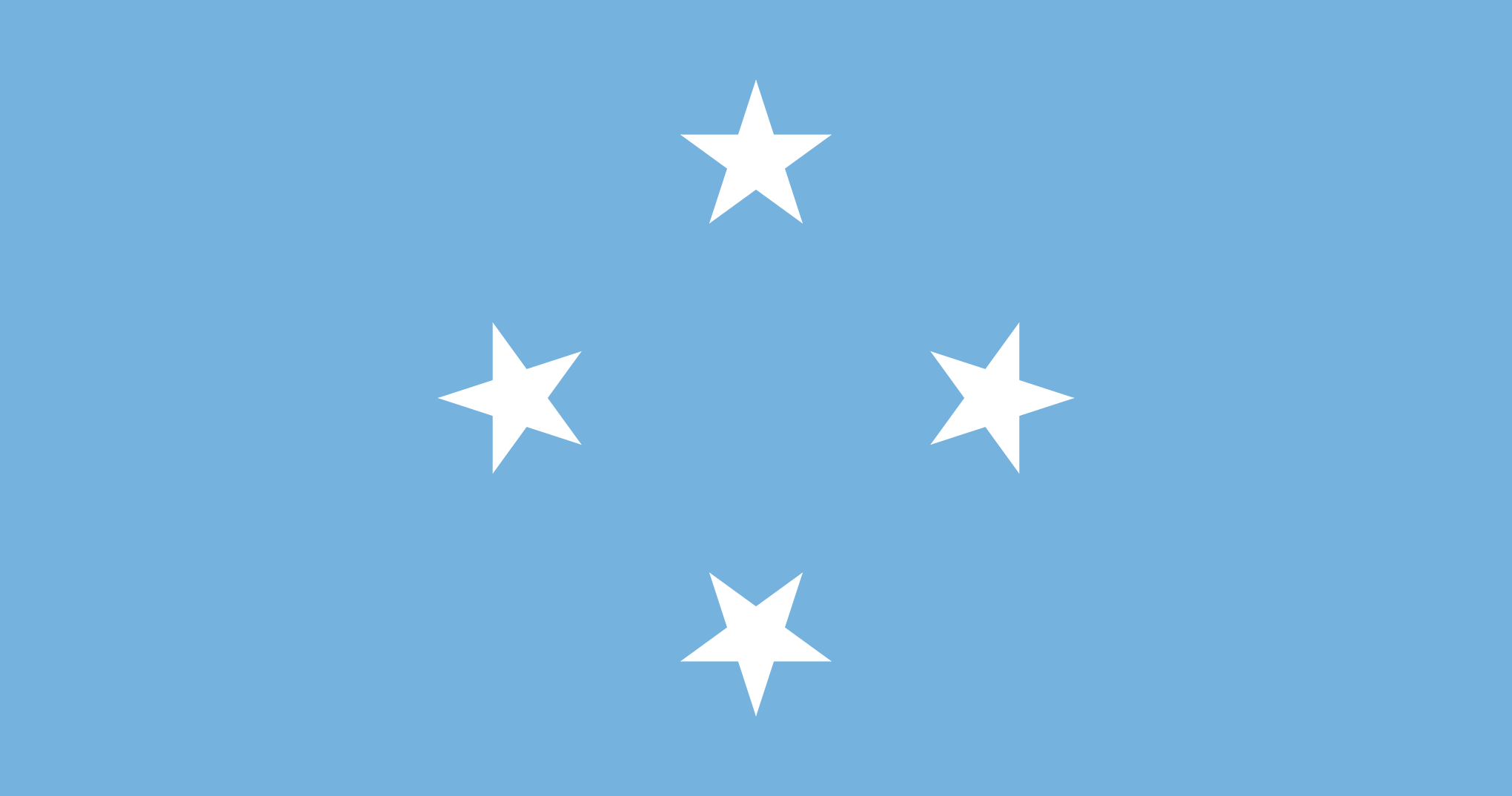 Bild der Staatsflagge Föderierte Staaten von Mikronesien - mit einer Auflösung von 2040x1074 - Ozeanien