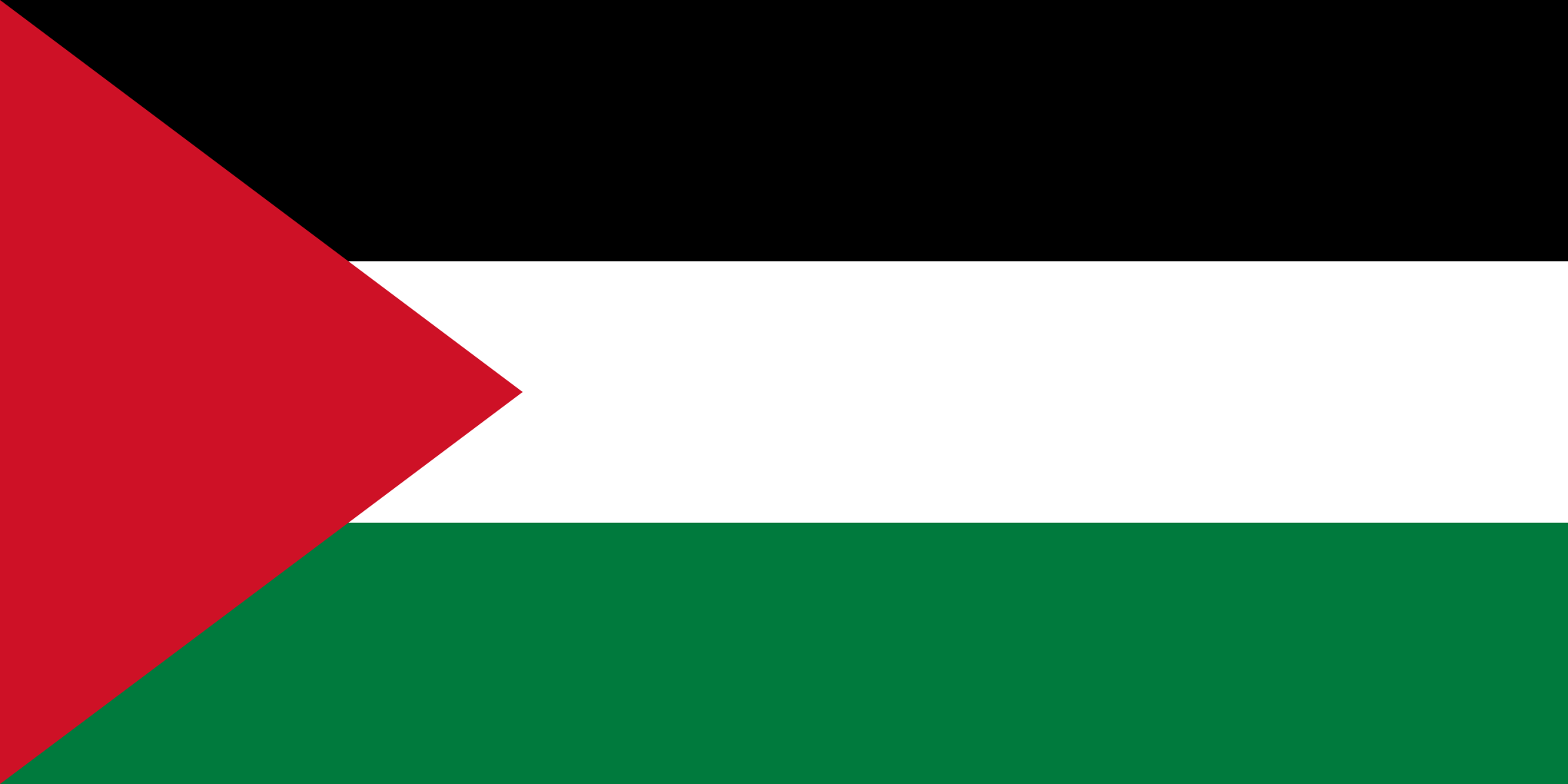 Bild der Staatsflagge Gazastreifen - mit einer Auflösung von 2040x1020 - Naher Osten
