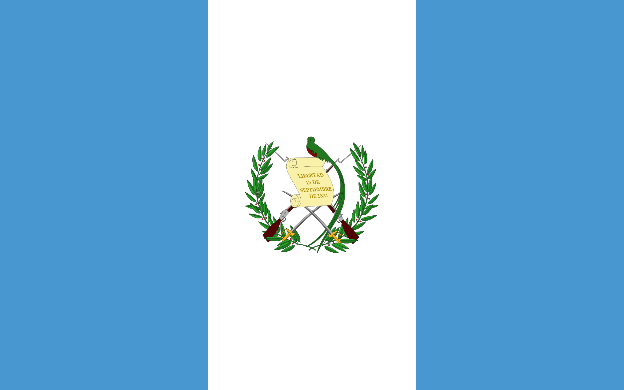 Bild der Staatsflagge Guatemala - mit einer Auflösung von 2040x1275 - Mittelamerika