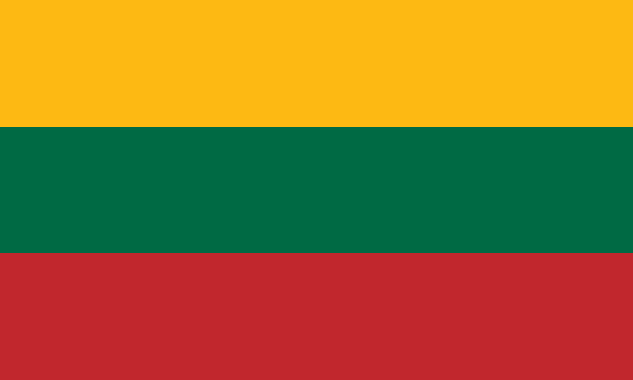 Bild der Staatsflagge Litauen - mit einer Auflösung von 2040x1224 - Europa
