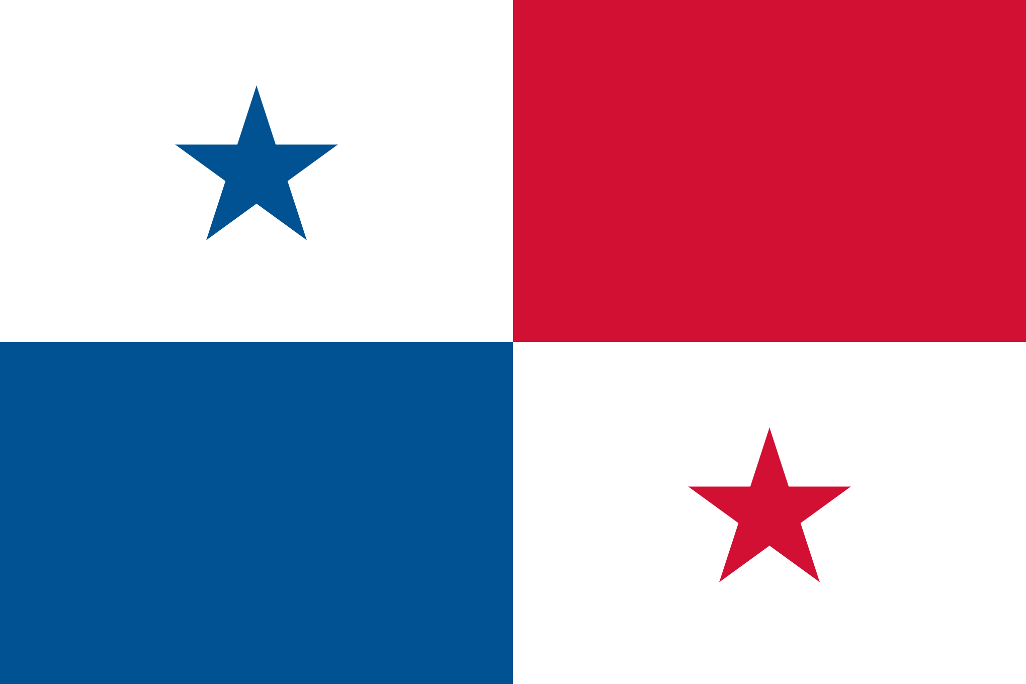 Bild der Staatsflagge Panama - mit einer Auflösung von 2040x1360 - Mittelamerika