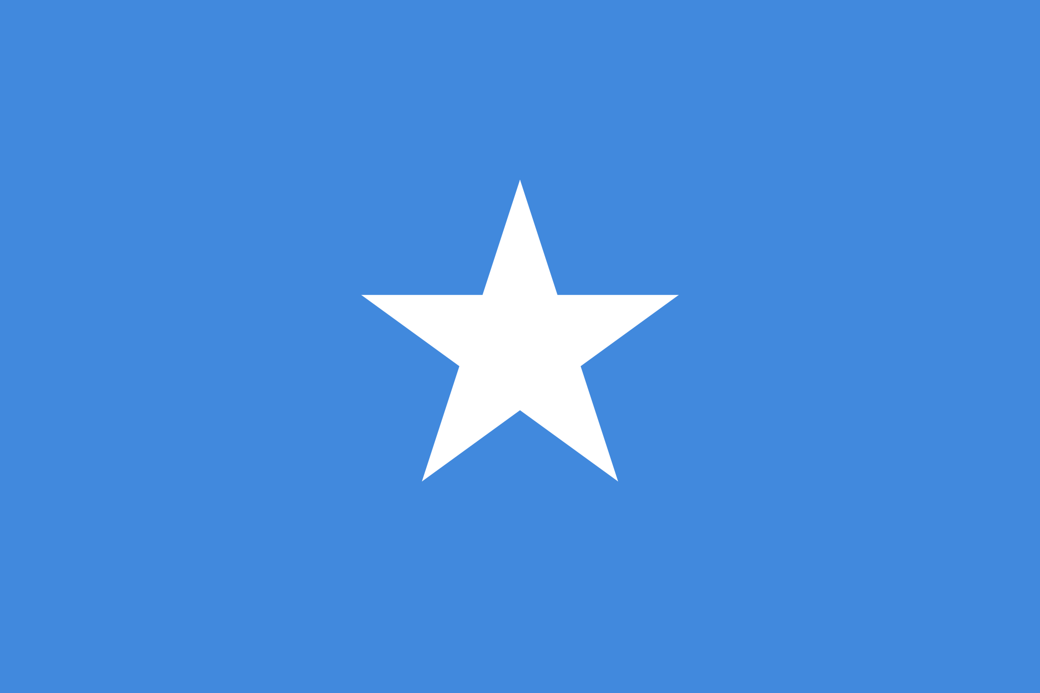 Bild der Staatsflagge Somalia - mit einer Auflösung von 2040x1360 - Afrika