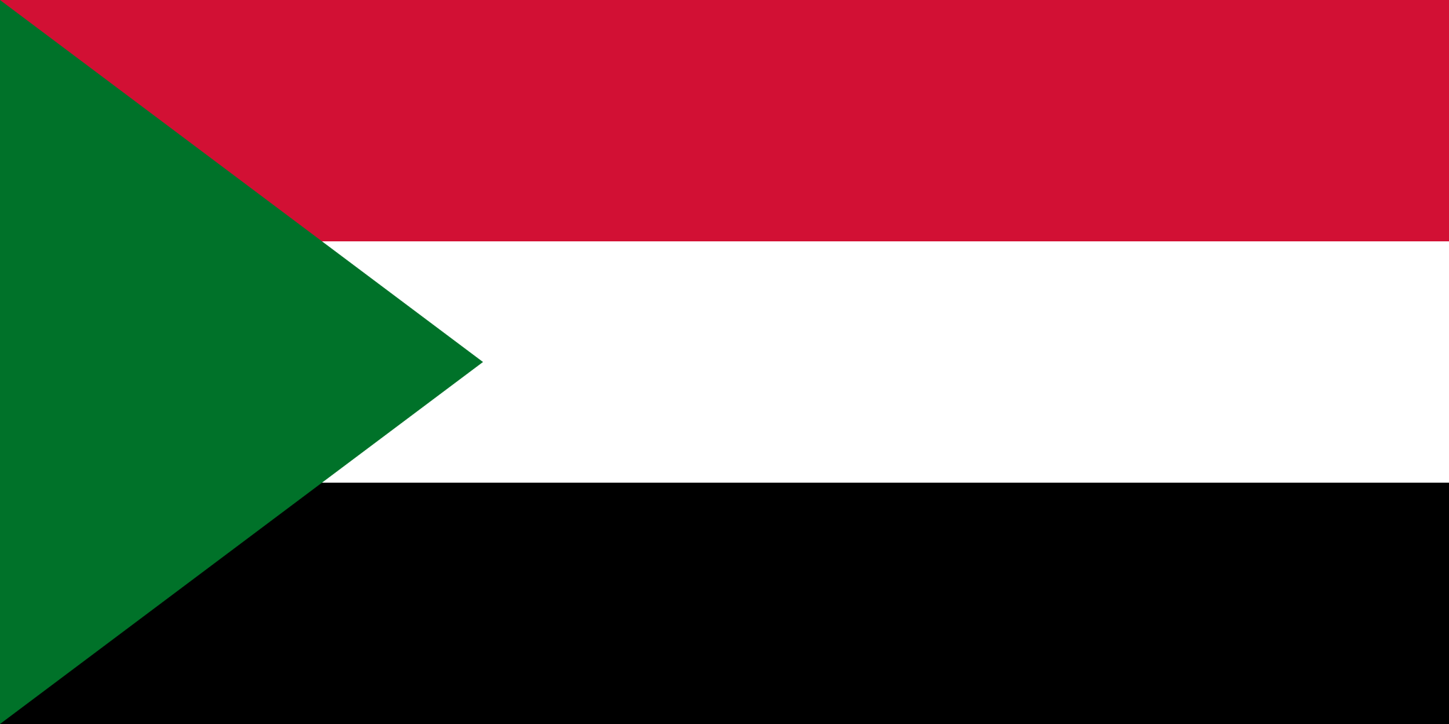 Bild der Staatsflagge Sudan - mit einer Auflösung von 2040x1020 - Afrika