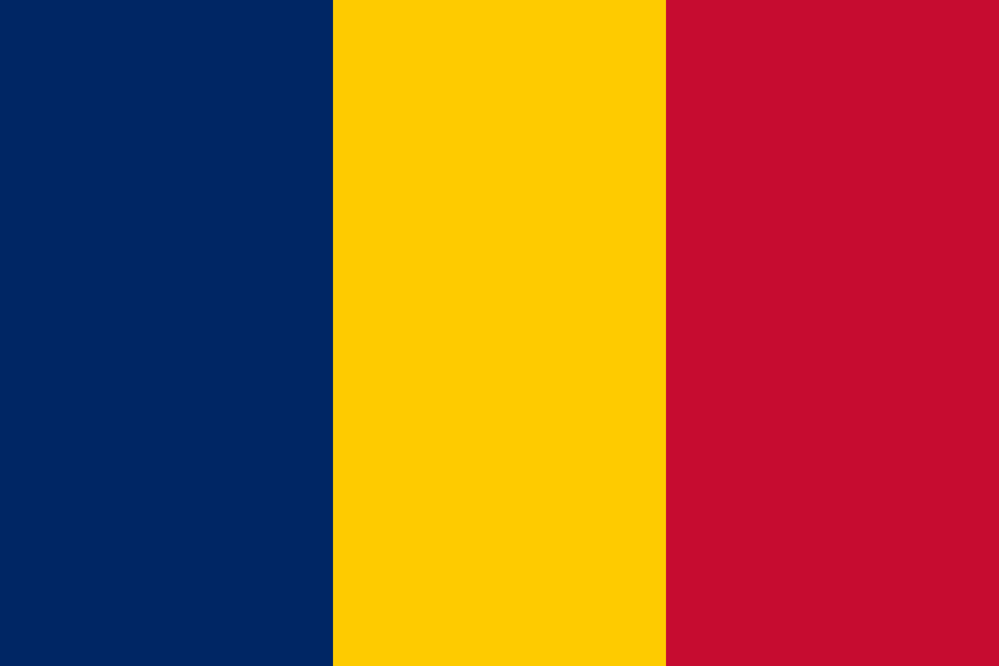 Bild der Staatsflagge Tschad - mit einer Auflösung von 2040x1360 - Afrika