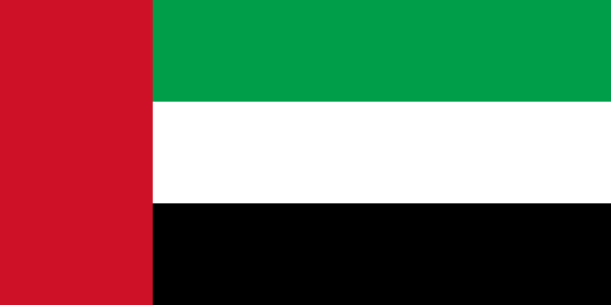 Bild der Staatsflagge Vereinigte Arabische Emirate - mit einer Auflösung von 2040x1020 - Naher Osten
