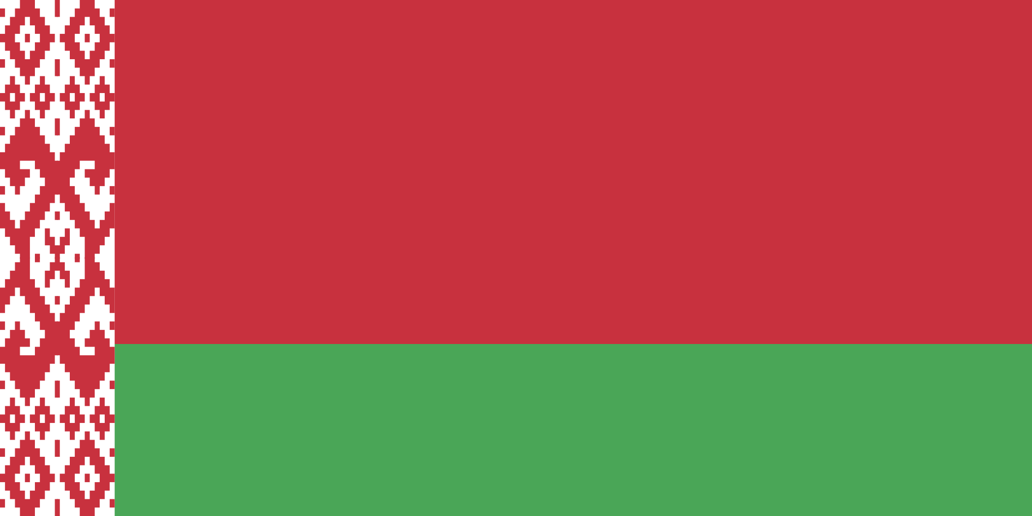 Bild der Staatsflagge Weissrussland - mit einer Auflösung von 2040x1020 - Europa