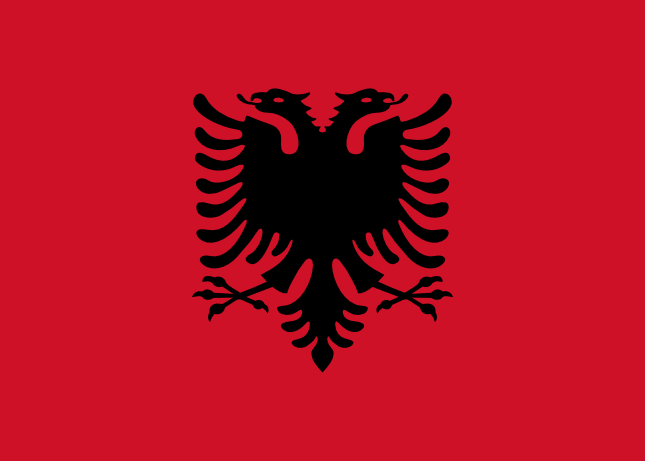 Flagge von Albanien, Länderflaggen, Nationalflaggen, flagge, fahnen, Albanien