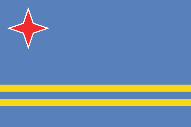 Flagge von Aruba, Länderflaggen, Nationalflaggen, flagge, fahnen, Aruba