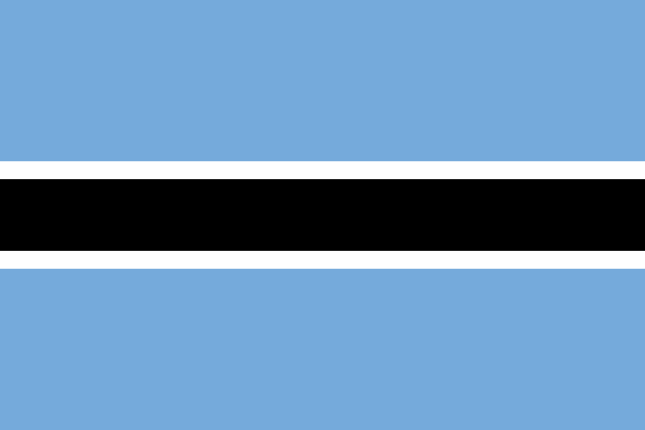 Flagge von Botswana, Länderflaggen, Nationalflaggen, flagge, fahnen, Botswana