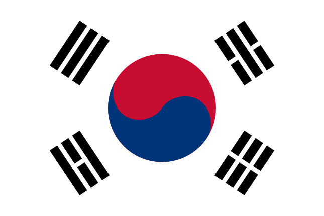 Flagge von Südkorea, Länderflaggen, Nationalflaggen, flagge, fahnen, Südkorea