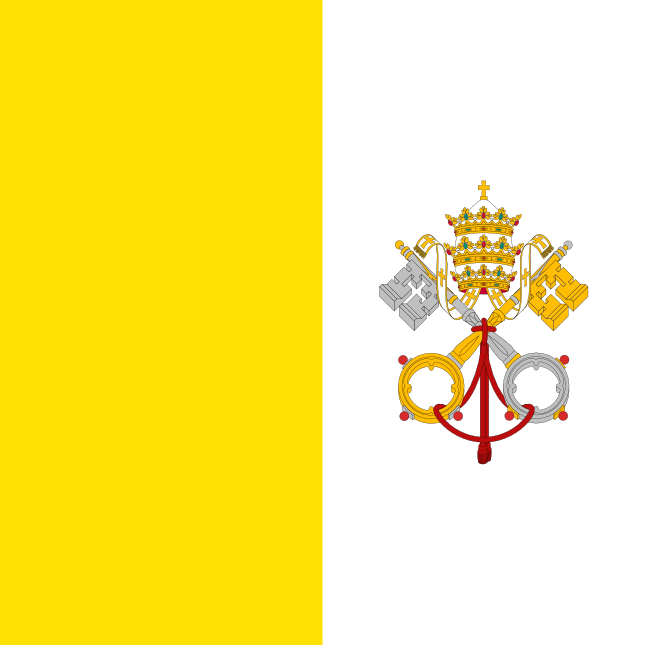 Flagge von Holy See (Vatican City), Länderflaggen, Nationalflaggen, flagge, fahnen, Vatikanstadt