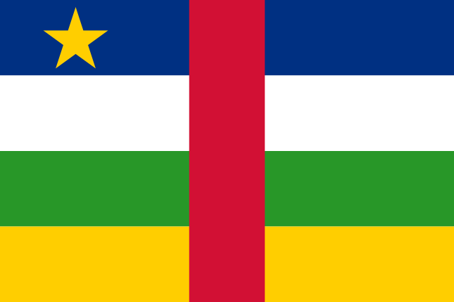 Flagge der Zentralafrikanischen Republik, Länderflaggen, Nationalflaggen, flagge, fahnen, Zentralafrikanische Republik